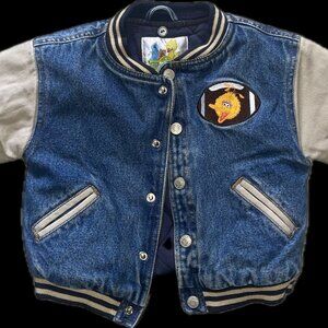 Sesame Street Denim Baby Varsity Jacket
